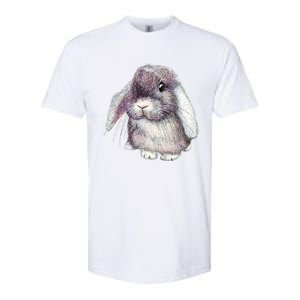 Cute Lop Eared Bunny Rabbit Artwork Funny Gift Softstyle CVC T-Shirt