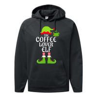 Coffee Lover Elf Matching Family Group Christmas Party Xmas Performance Fleece Hoodie