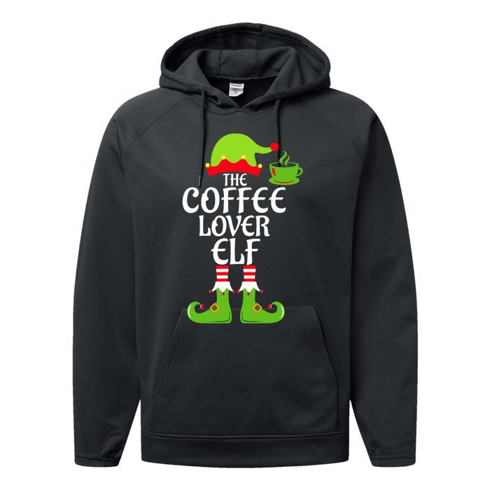 Coffee Lover Elf Matching Family Group Christmas Party Xmas Performance Fleece Hoodie