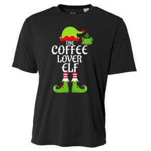 Coffee Lover Elf Matching Family Group Christmas Party Xmas Cooling Performance Crew T-Shirt