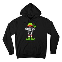 Coffee Lover Elf Matching Family Group Christmas Party Xmas Hoodie