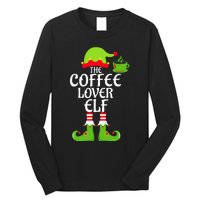 Coffee Lover Elf Matching Family Group Christmas Party Xmas Long Sleeve Shirt