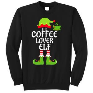 Coffee Lover Elf Matching Family Group Christmas Party Xmas Sweatshirt