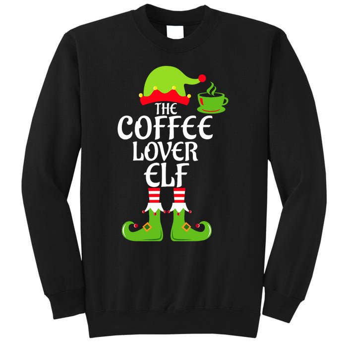 Coffee Lover Elf Matching Family Group Christmas Party Xmas Sweatshirt