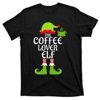 Coffee Lover Elf Matching Family Group Christmas Party Xmas T-Shirt