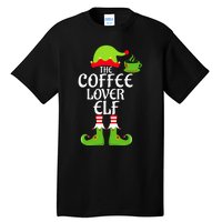 Coffee Lover Elf Matching Family Group Christmas Party Xmas Tall T-Shirt