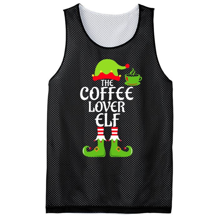 Coffee Lover Elf Matching Family Group Christmas Party Xmas Mesh Reversible Basketball Jersey Tank