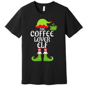 Coffee Lover Elf Matching Family Group Christmas Party Xmas Premium T-Shirt