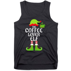 Coffee Lover Elf Matching Family Group Christmas Party Xmas Tank Top