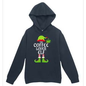 Coffee Lover Elf Matching Family Group Christmas Party Xmas Urban Pullover Hoodie