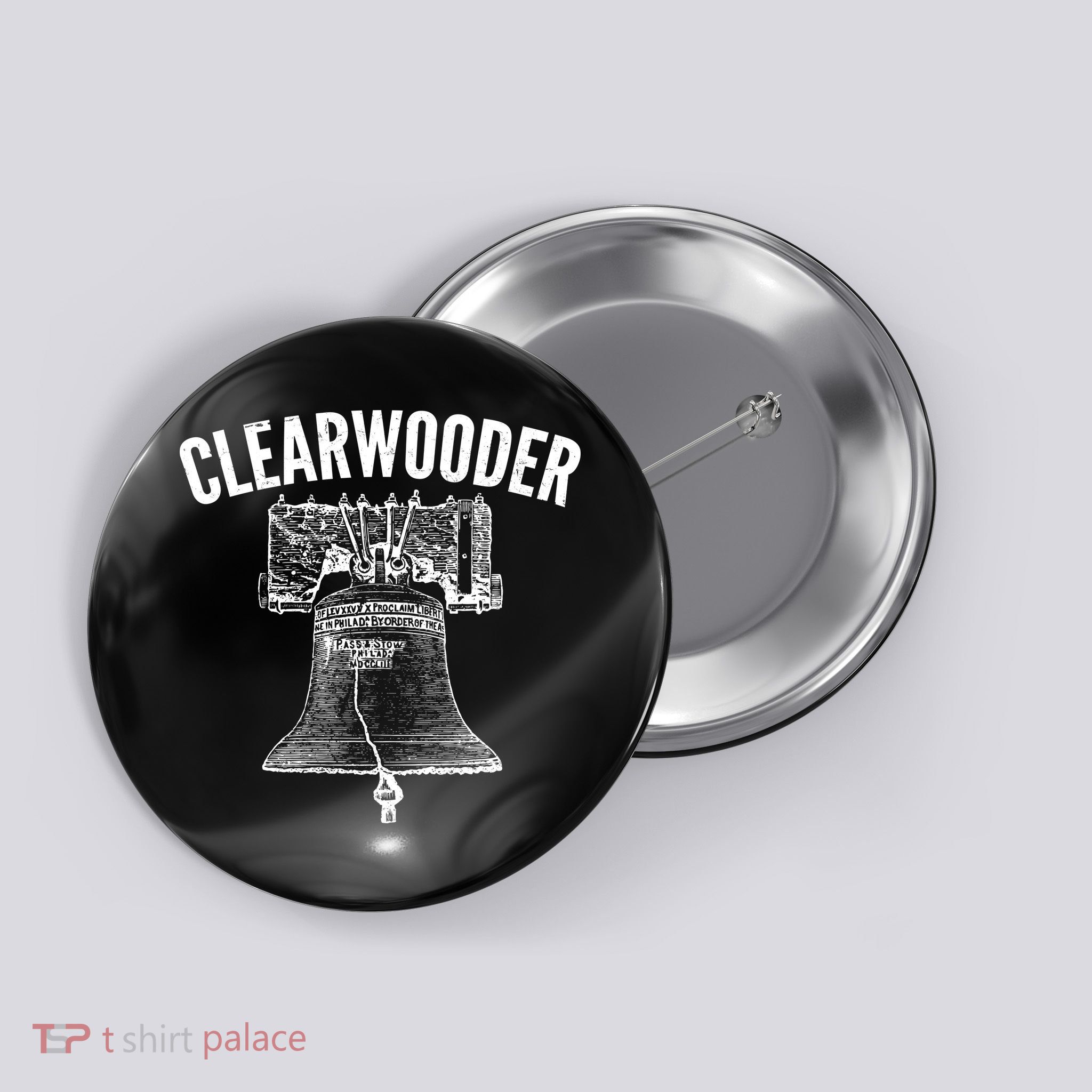 Clearwooder Liberty Bell Button