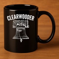 Clearwooder Liberty Bell 11oz C Handle Ceramic Mug