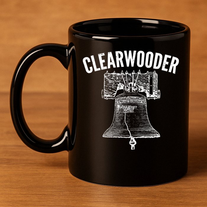 Clearwooder Liberty Bell 11oz C Handle Ceramic Mug