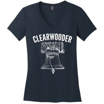 Clearwooder Liberty Bell Women's V-Neck T-Shirt