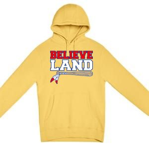 Cleveland Believe Land Baseball Bat Premium Pullover Hoodie