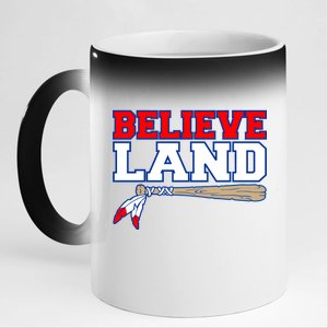 Cleveland Believe Land Baseball Bat 11oz Black Color Changing Mug