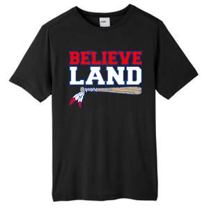 Cleveland Believe Land Baseball Bat Tall Fusion ChromaSoft Performance T-Shirt