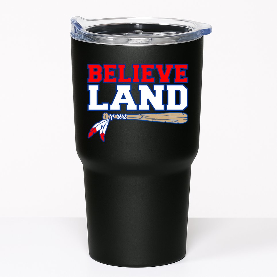Cleveland Believe Land Baseball Bat Tumbler