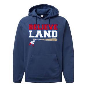 Cleveland Believe Land Baseball Bat Performance Fleece Hoodie