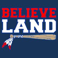 Cleveland Believe Land Baseball Bat Button