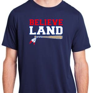 Cleveland Believe Land Baseball Bat Adult ChromaSoft Performance T-Shirt