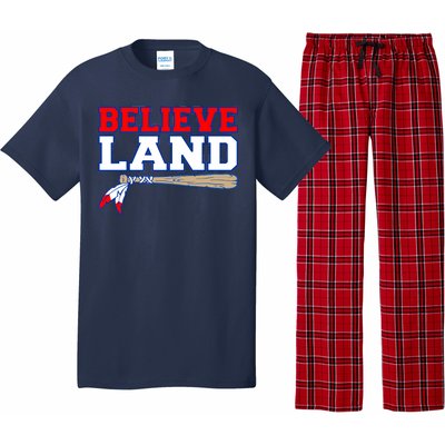 Cleveland Believe Land Baseball Bat Pajama Set