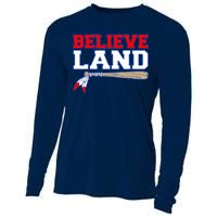 Cleveland Believe Land Baseball Bat Cooling Performance Long Sleeve Crew