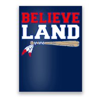 Cleveland Believe Land Baseball Bat Poster