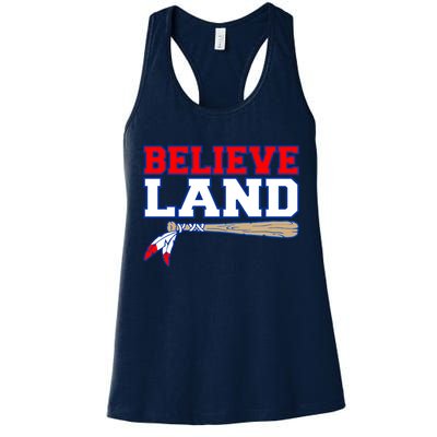 Cleveland Believe Land Baseball Bat Womens Tank Top