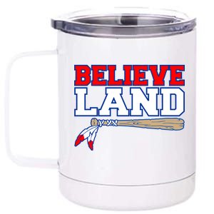 Cleveland Believe Land Baseball Bat 12 oz Stainless Steel Tumbler Cup