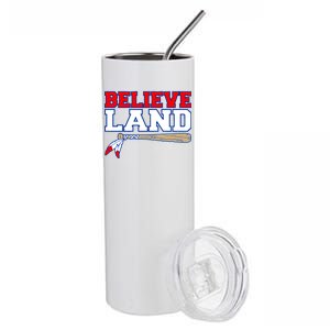 Cleveland Believe Land Baseball Bat Stainless Steel Tumbler