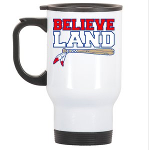 Cleveland Believe Land Baseball Bat Stainless Steel Travel Mug