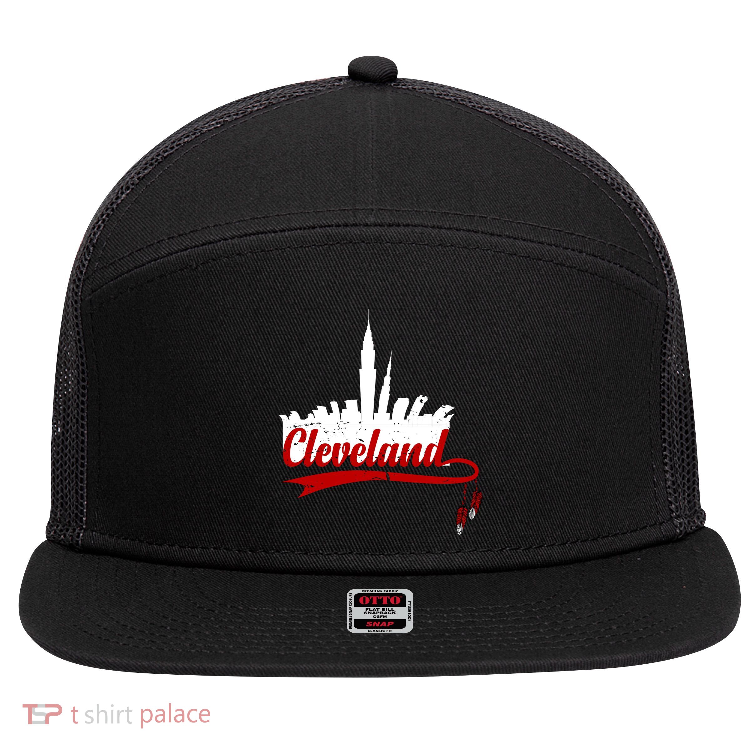 Cleveland City Baseball Fan 7 Panel Mesh Trucker Snapback Hat