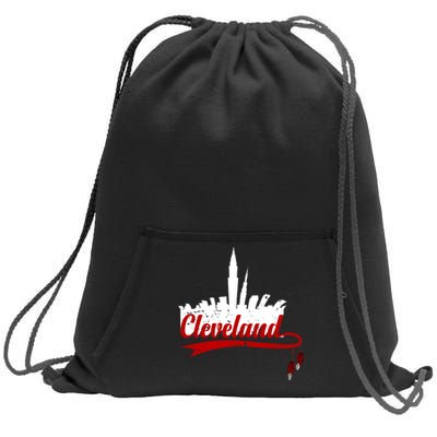 Cleveland City Baseball Fan Sweatshirt Cinch Pack Bag