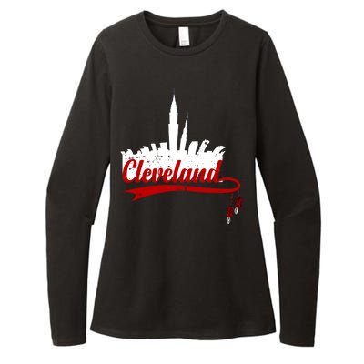 Cleveland City Baseball Fan Womens CVC Long Sleeve Shirt