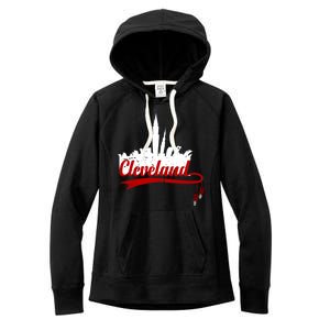 Cleveland City Baseball Fan Women's Fleece Hoodie