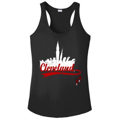 Cleveland City Baseball Fan Ladies PosiCharge Competitor Racerback Tank