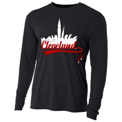 Cleveland City Baseball Fan Cooling Performance Long Sleeve Crew