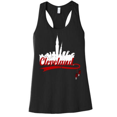 Cleveland City Baseball Fan Women's Racerback Tank