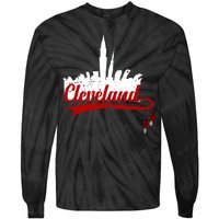 Cleveland City Baseball Fan Tie-Dye Long Sleeve Shirt