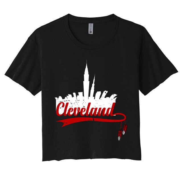 Cleveland City Baseball Fan Crop Top