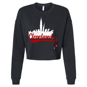 Cleveland City Baseball Fan Cropped Pullover Crew