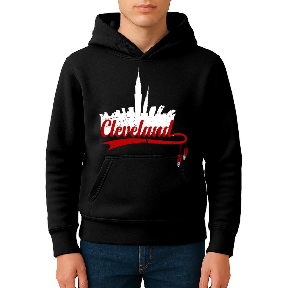 Cleveland City Baseball Fan Kids Hoodie