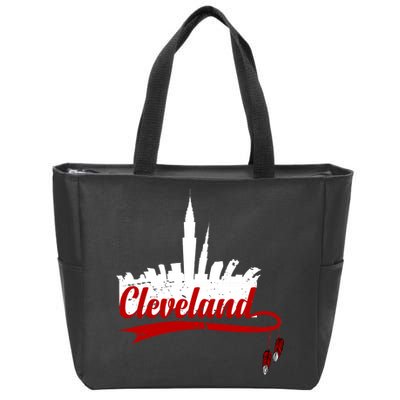 Cleveland City Baseball Fan Zip Tote Bag