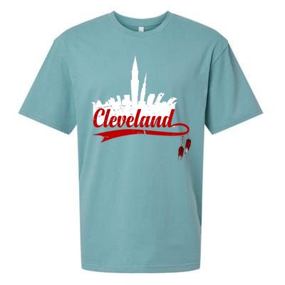 Cleveland City Baseball Fan Sueded Cloud Jersey T-Shirt