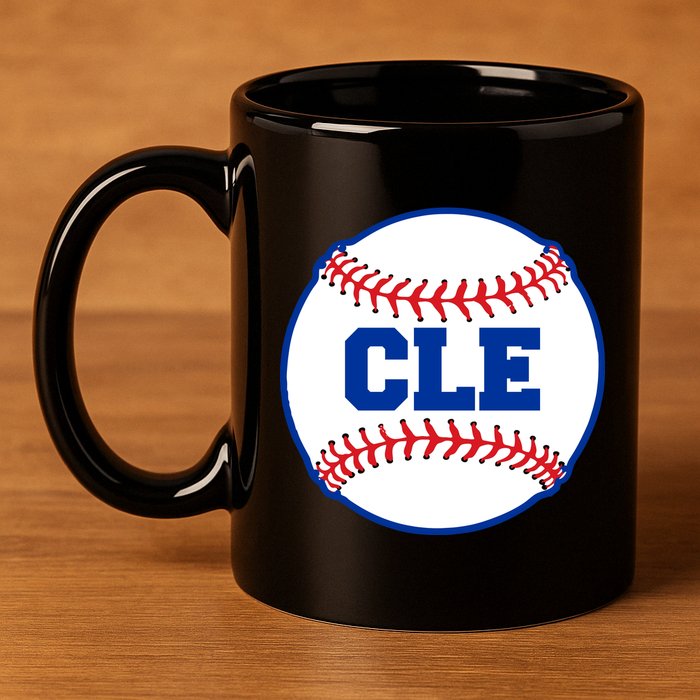 Cleveland CLE Baseball College Letters 11oz C Handle Ceramic Mug