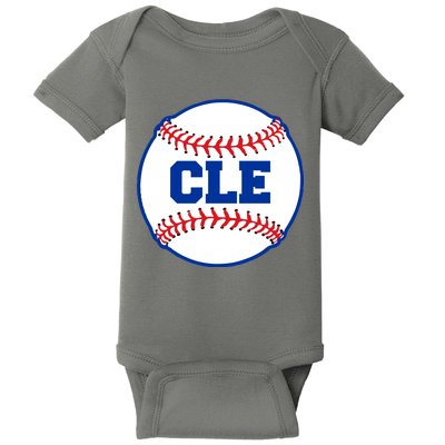 Cleveland CLE Baseball College Letters Baby Bodysuit