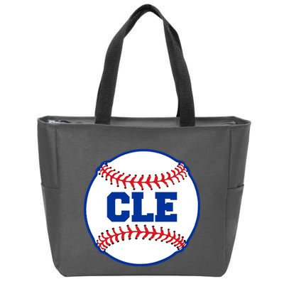 Cleveland CLE Baseball College Letters Zip Tote Bag
