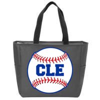 Cleveland CLE Baseball College Letters Zip Tote Bag