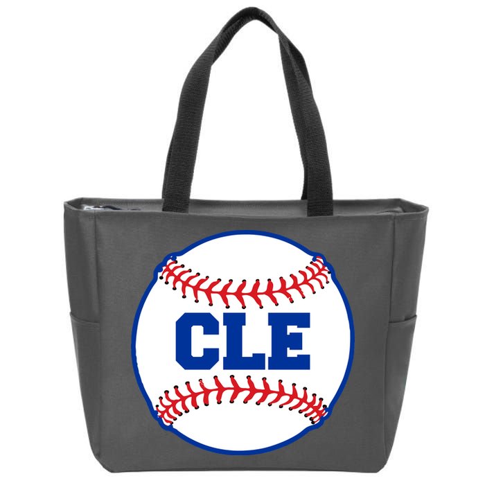 Cleveland CLE Baseball College Letters Zip Tote Bag